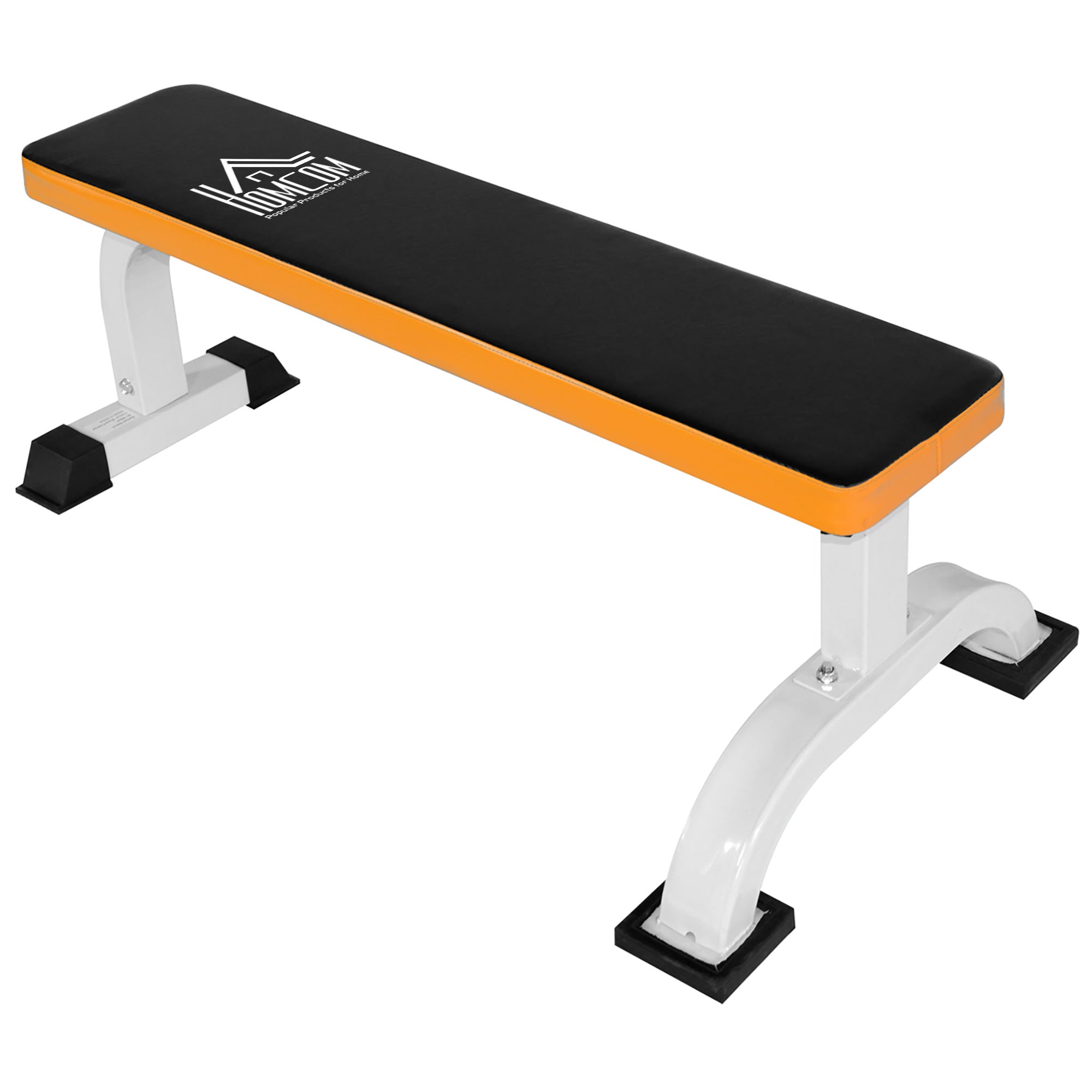 Dumbbell Bench, Flat Bench, Fitness Bench, Multifunction Training Bench for Home Strength Training, Steel, Black, 112 x 62 x 43 cm