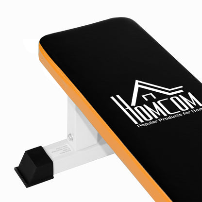 Dumbbell Bench, Flat Bench, Fitness Bench, Multifunction Training Bench for Home Strength Training, Steel, Black, 112 x 62 x 43 cm