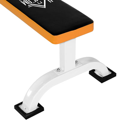 Dumbbell Bench, Flat Bench, Fitness Bench, Multifunction Training Bench for Home Strength Training, Steel, Black, 112 x 62 x 43 cm