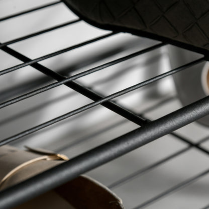 Coat Rack Shoe Rack Clothes Rack with 8 Hooks 2 Shelves MDF Black 28.3 x 13.4 x 72.8 inches