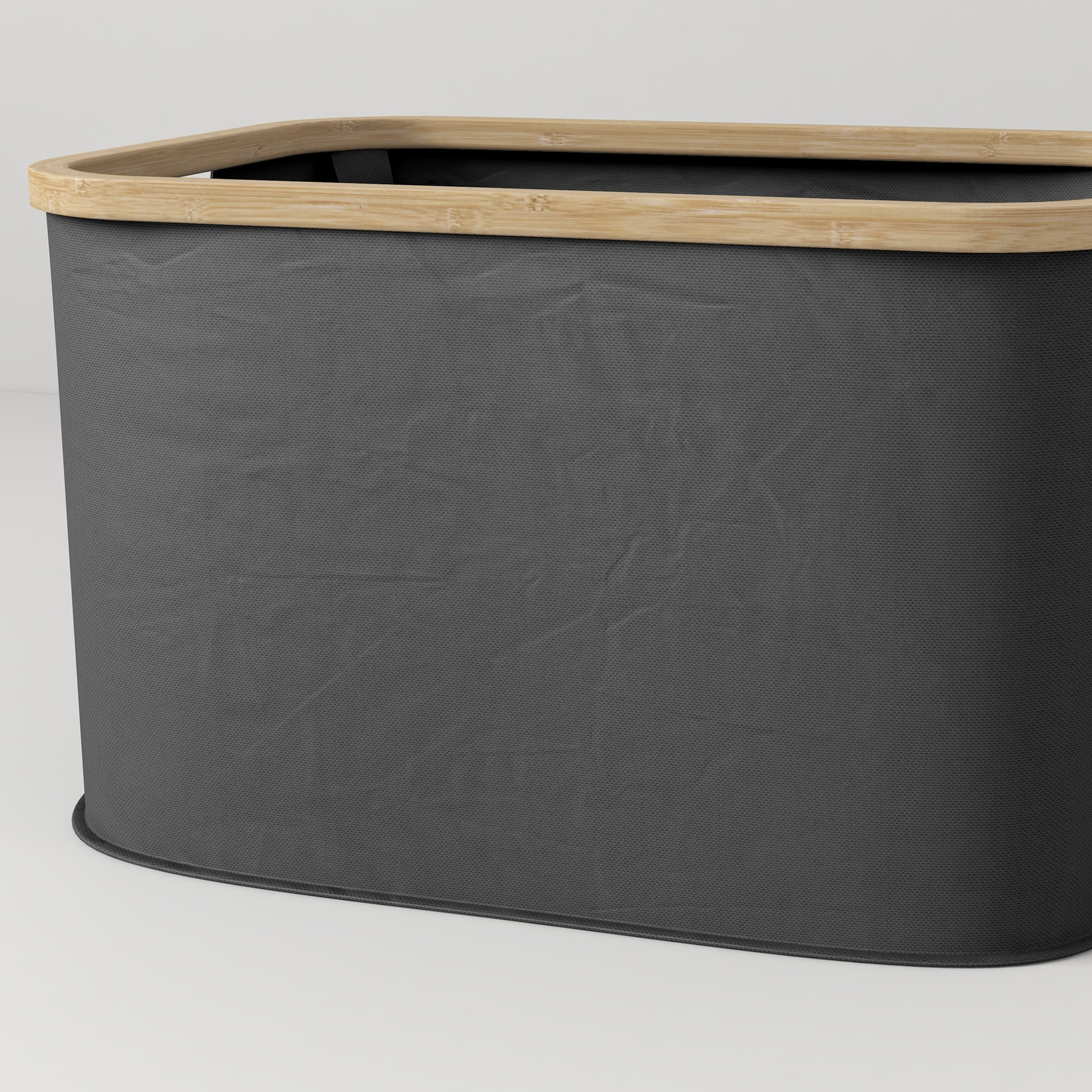 Foldable 36L Laundry Basket Dirty Clothes Hamper with Grooved Handles, Laundry Bin for Bathroom, Bedroom, Laundry Room, Black