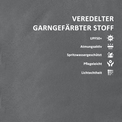 Seat Cushion 120 x 47 x 9.5 cm Water-Repellent Chair Cushion with Straps, Headrest, UPF50+ Outdoor Indoor Seat Pad, Seat Pillow for Folding Chair, Dining Chair, Dark Gray