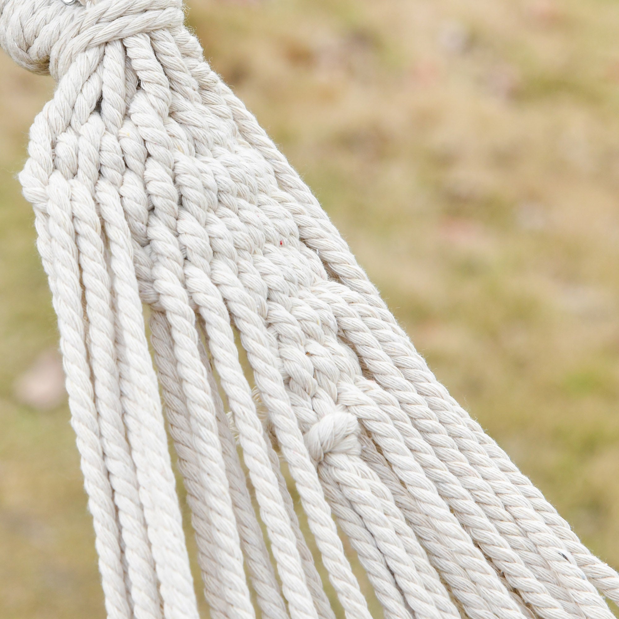Portable Bohemian Chic Travel Hammock Hammock Fabric total dimensions 2.88L x 1.5W m Cotton Polyester Beige