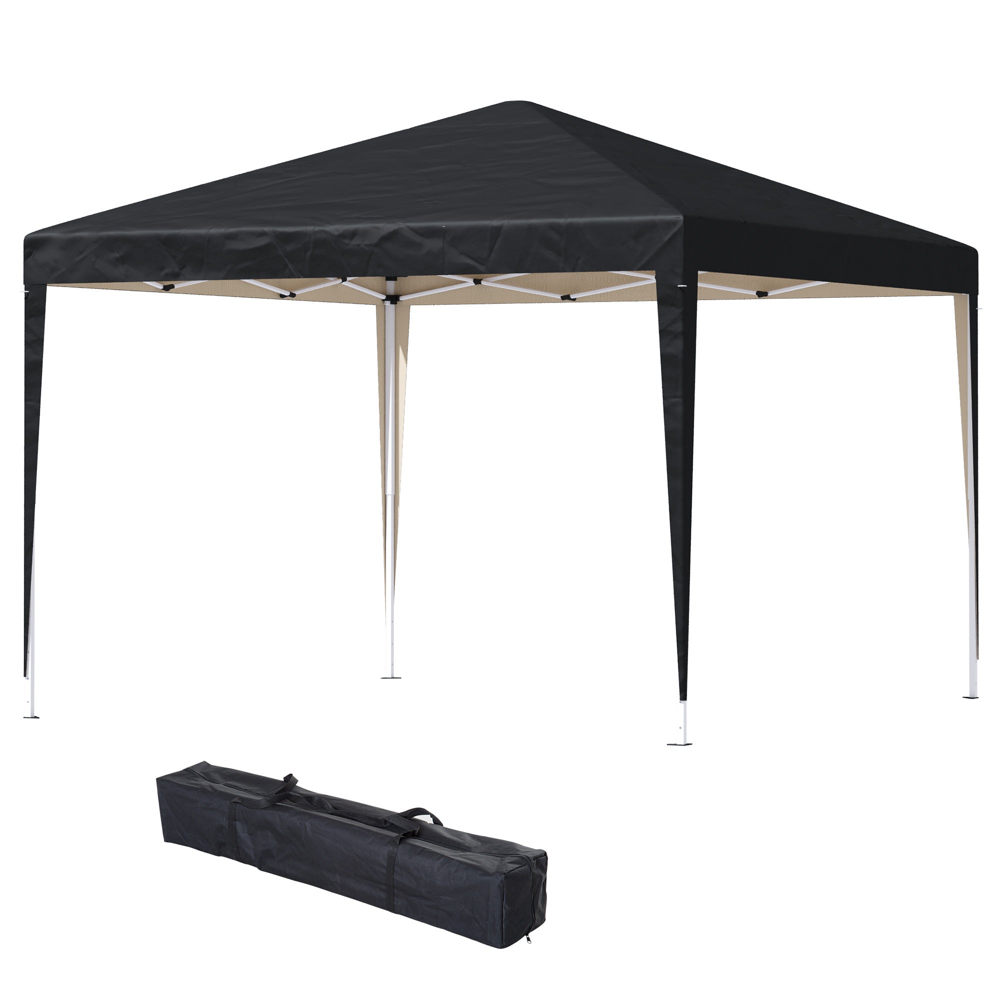 Pavilion approx. 3x3m, water-resistant Stable Winterproof Pop-up Folding Pavilion, UV Protection, Foldable Party Tent Garden Tent with Bag, Garden Pavilion for Camping Garden, Black
