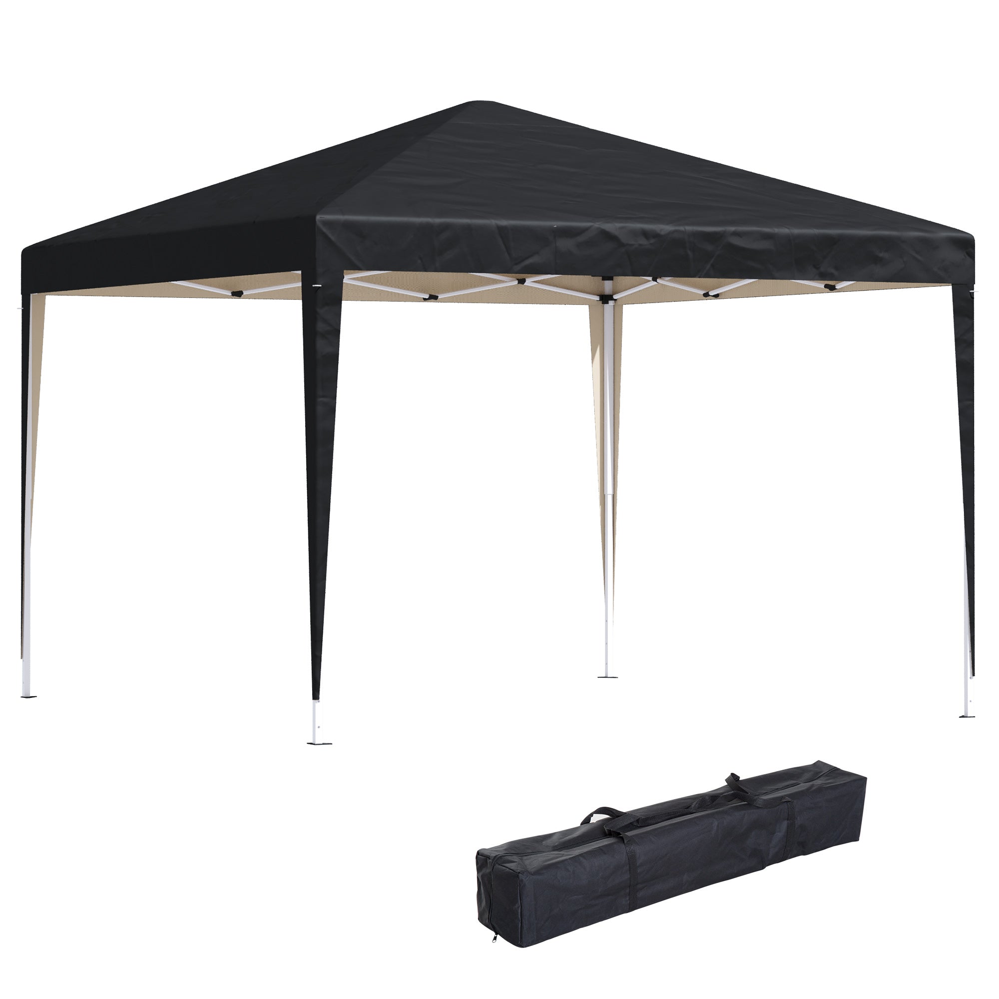 Pavilion approx. 3x3m, water-resistant Stable Winterproof Pop-up Folding Pavilion, UV Protection, Foldable Party Tent Garden Tent with Bag, Garden Pavilion for Camping Garden, Black