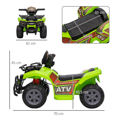 Kids Quad Electric 6V Children's Quad with Forward Function, Music, Electric Quad for Children 1.5-3 Years Green