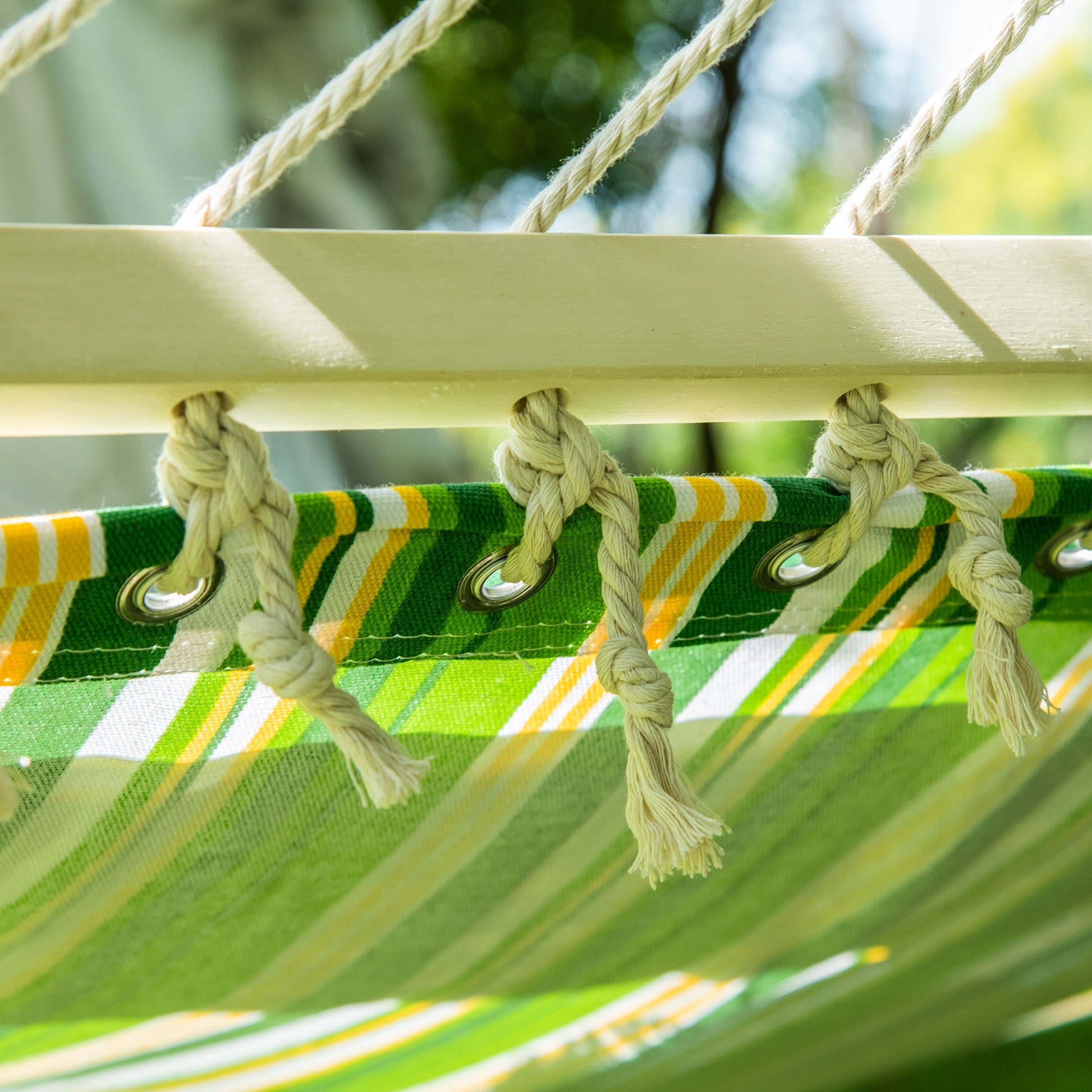Hammock Double Garden Hammock for 2 Persons, Suspended Swing for Camping in Cotton and Polyester with Pillow 188x140cm