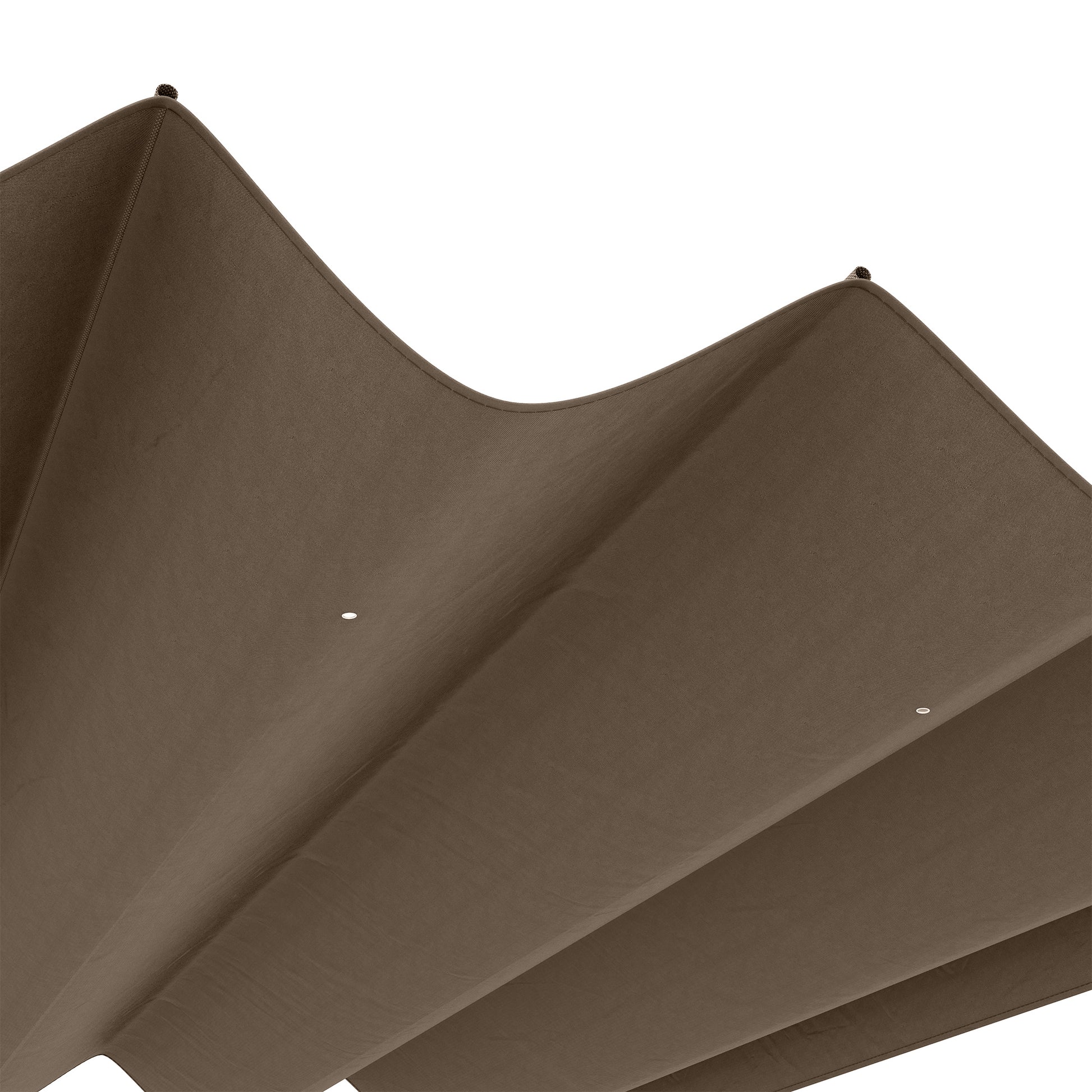Replacement Canopy for 2.85 x 2 m Pergola, water-repellent retractable Wave Canopy with rain drainage holes, UV protection 30+, winterproof Shade Cover for garden, balcony, terrace, Coffee