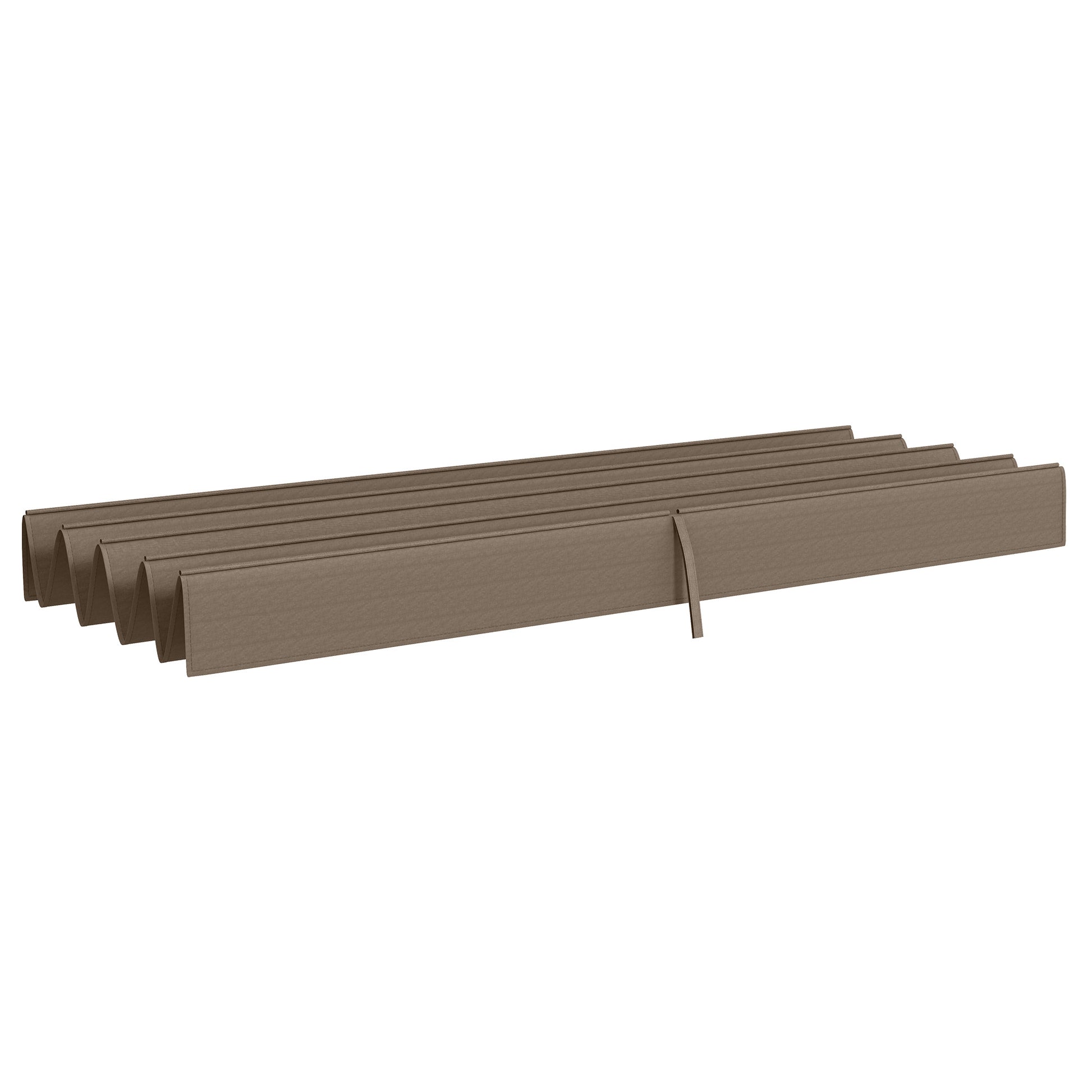 Replacement Canopy for 2.85 x 2 m Pergola, water-repellent retractable Wave Canopy with rain drainage holes, UV protection 30+, winterproof Shade Cover for garden, balcony, terrace, Coffee
