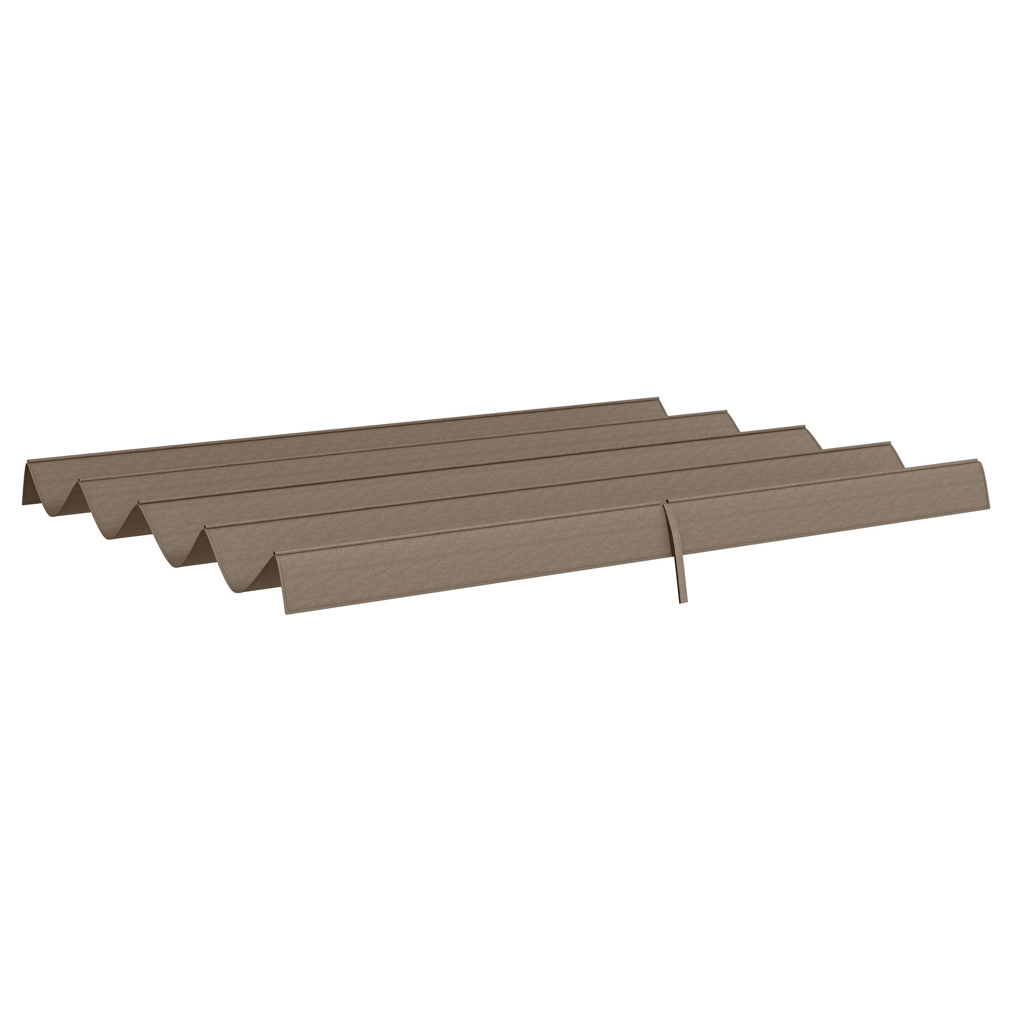 Replacement Canopy for 2.85 x 2 m Pergola, water-repellent retractable Wave Canopy with rain drainage holes, UV protection 30+, winterproof Shade Cover for garden, balcony, terrace, Coffee
