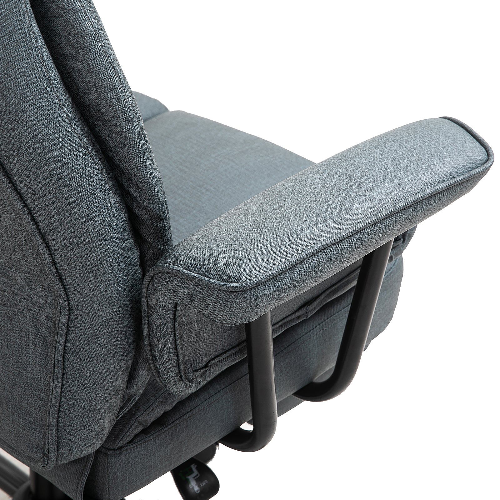 Office Chair Ergonomic Executive Chair 360° Swivel Computer Chair Height Adjustable with Headrest and Padded Armrests with Footrest Faux Leather 68 x 80 x 120-126 cm