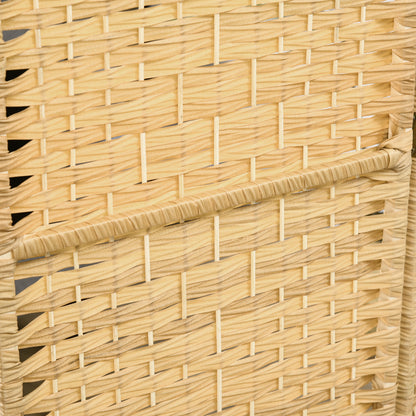 3-Panel Foldable Screen 135x180 cm Room Divider Privacy Screen made of Polypropylene for Office Bedroom Natural