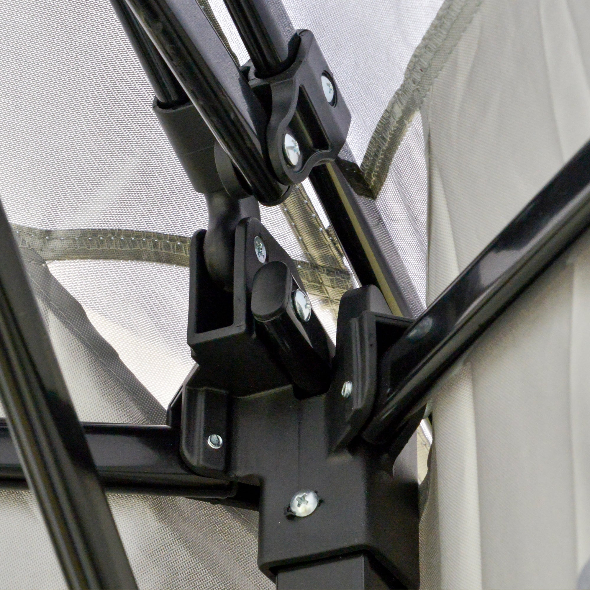 Pop-Up Gazebo Garden Canopy with Carrying Bag Steel+Oxford+Mesh Gray 3.64x3.64x2.94m