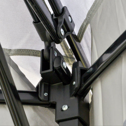 Pop-Up Gazebo Garden Canopy with Carrying Bag Steel+Oxford+Mesh Gray 3.64x3.64x2.94m