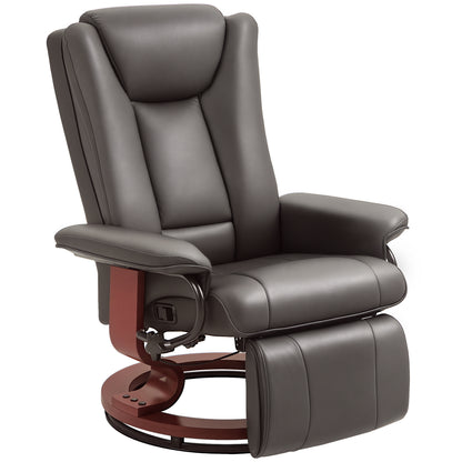 Reclining Armchair TV Armchair with Reclining Function, Swivel Recliner TV Armchair with Adjustable Backrest Recliner up to 150 kg Load Capacity, Artificial Leather, Brown