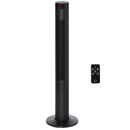 Tower Fan Quiet with Remote Control 117 cm 70° Oscillating Floor Fan with 4 Modes, 3 Speeds, 12 Hr Timer, LED Display, Black