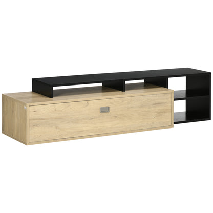 TV Stand, TV Cabinet, TV Mount for TVs up to 65 inches with Removable Shelf, Contemporary Style, Swinging Door for Living Room Bedroom