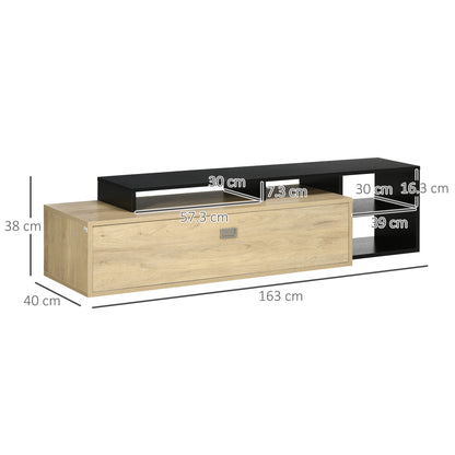 TV Stand, TV Cabinet, TV Mount for TVs up to 65 inches with Removable Shelf, Contemporary Style, Swinging Door for Living Room Bedroom