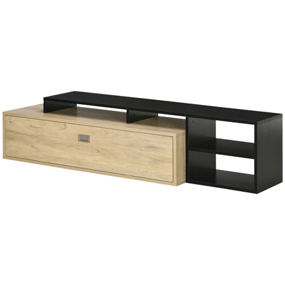 TV Stand, TV Cabinet, TV Mount for TVs up to 65 inches with Removable Shelf, Contemporary Style, Swinging Door for Living Room Bedroom