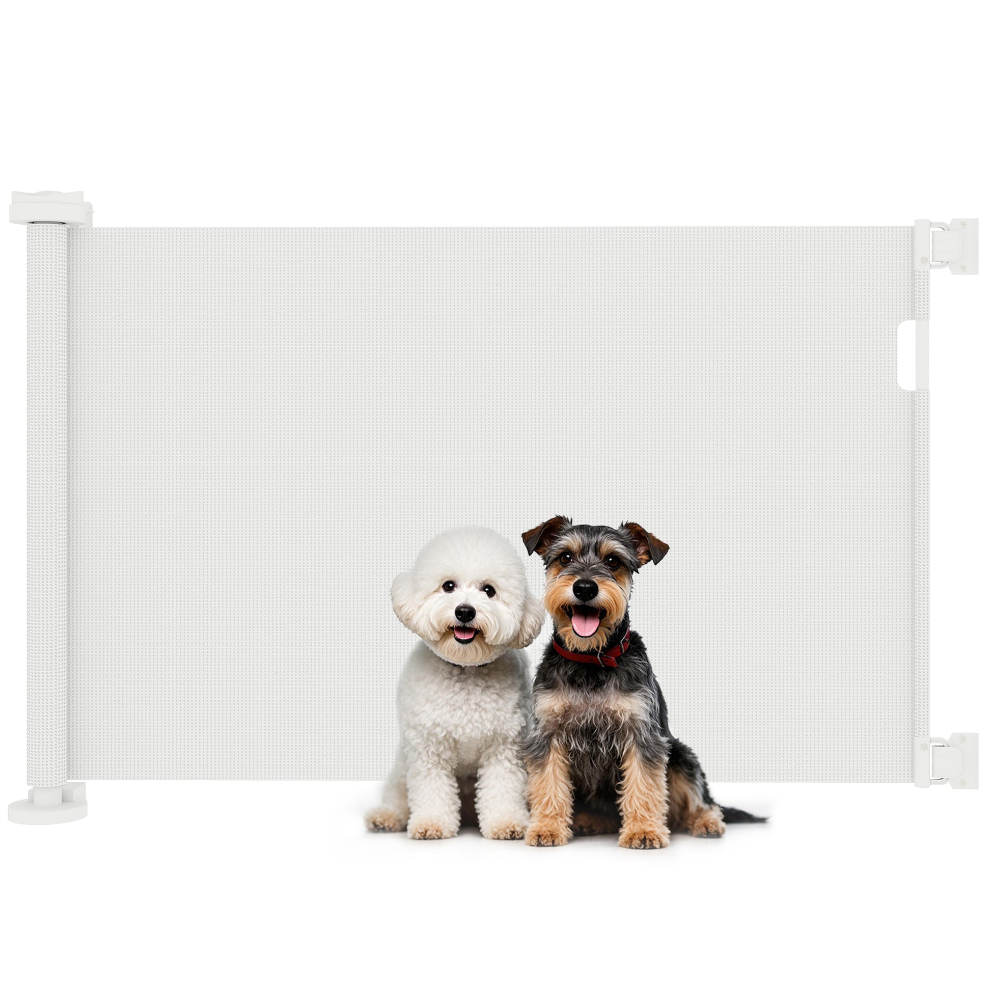 Stair Guard Retractable 0-136cm 87 cm High Door Safety Gate Staircase Roller Barrier Pet Gate Door Guard Safety Gate Suitable for Stairs Doors Indoor & Outdoor