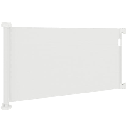 Stair Guard Retractable 0-136cm 87 cm High Door Safety Gate Staircase Roller Barrier Pet Gate Door Guard Safety Gate Suitable for Stairs Doors Indoor & Outdoor