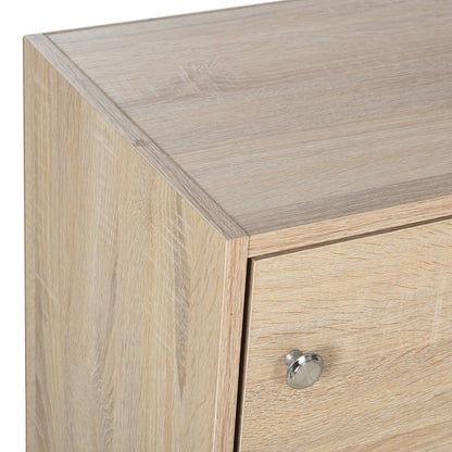 Multipurpose Cabinet with 3 Shelves in Wood and 3 Doors for Home, Bedroom, Living Room, or Office, 48x34x100cm