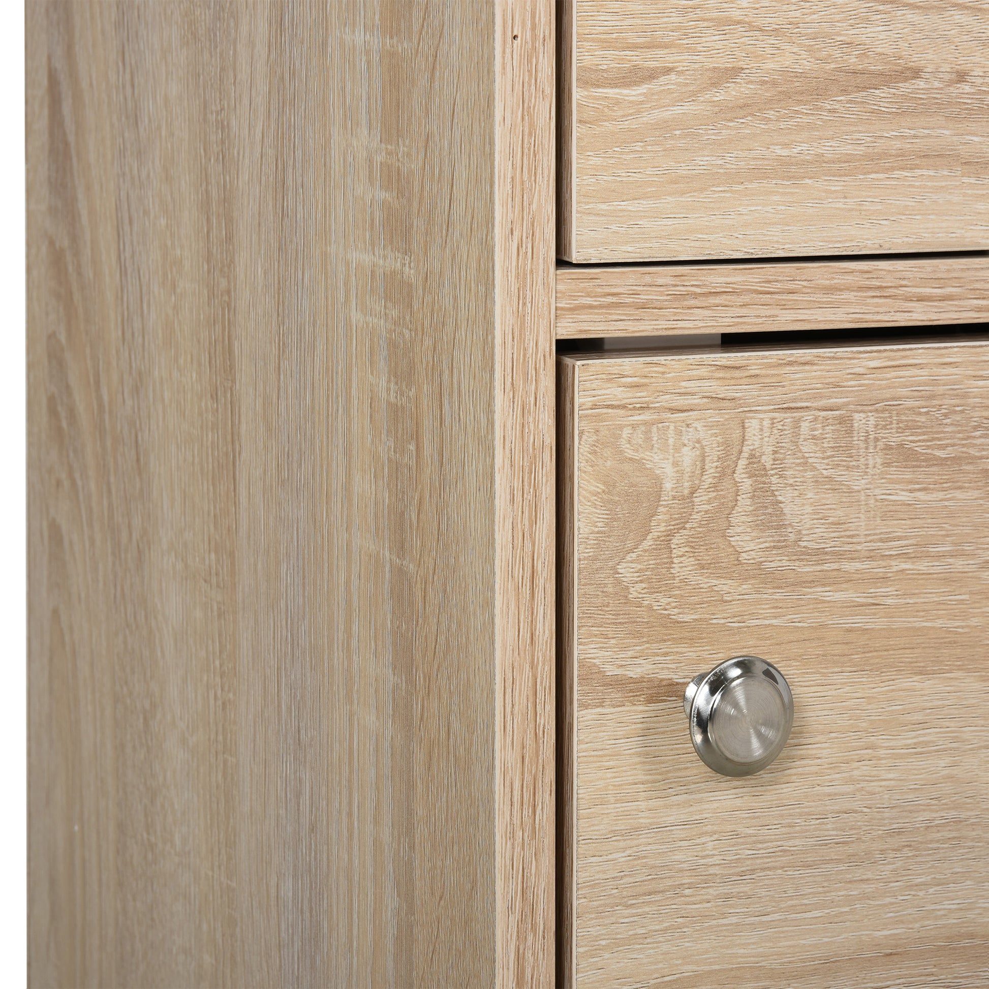 Multipurpose Cabinet with 3 Shelves in Wood and 3 Doors for Home, Bedroom, Living Room, or Office, 48x34x100cm