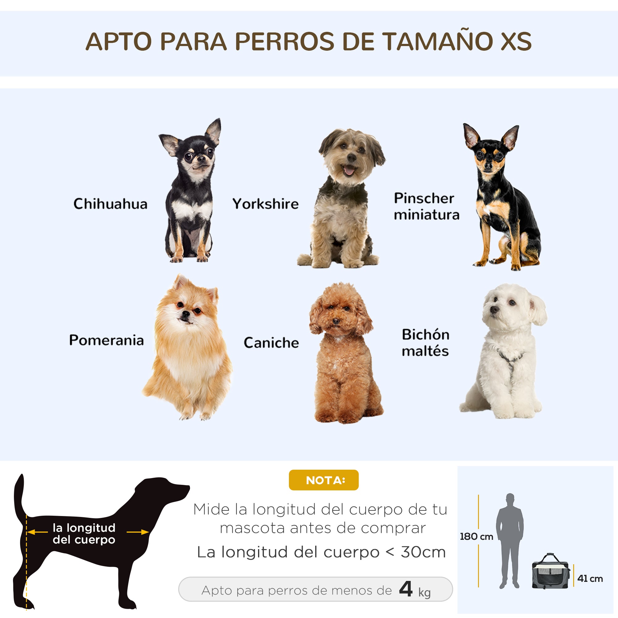 Foldable Dog Carrier 60x41x41 cm Pet Carrier with Windows Soft Cushion and 2 Shoulder Straps Transport Bag for Mini Dogs Cats Gray