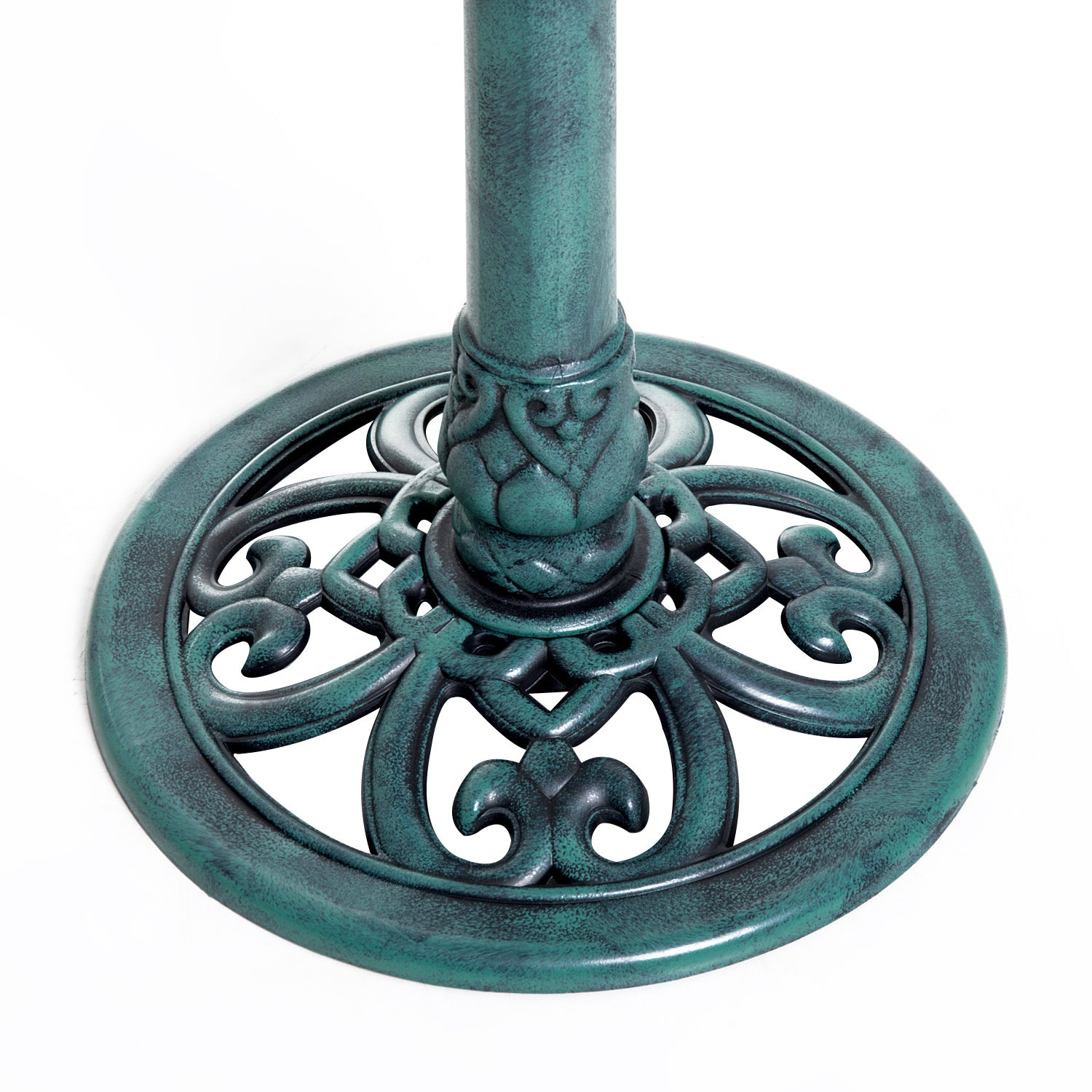 Classic Bird Bath Standing, Plastic Bird Bath with Stand, Bird Feeder for Wild Birds, Wild Bird Bath for Garden, Balcony, Bird Basin Height 69.5 cm, Green