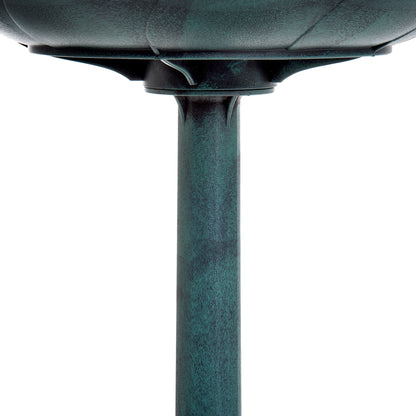 Classic Bird Bath Standing, Plastic Bird Bath with Stand, Bird Feeder for Wild Birds, Wild Bird Bath for Garden, Balcony, Bird Basin Height 69.5 cm, Green