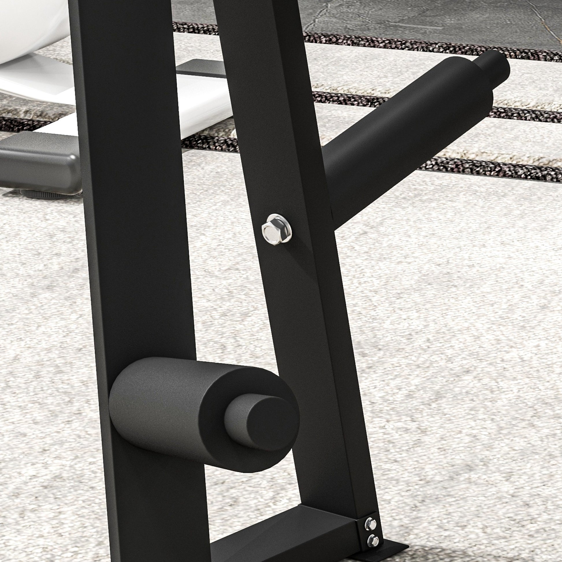 SPORTNOW Weight Plate Stand Barbell Bar Holder Storage Rack Olympic Weight Tree Max. Capacity 300 kg