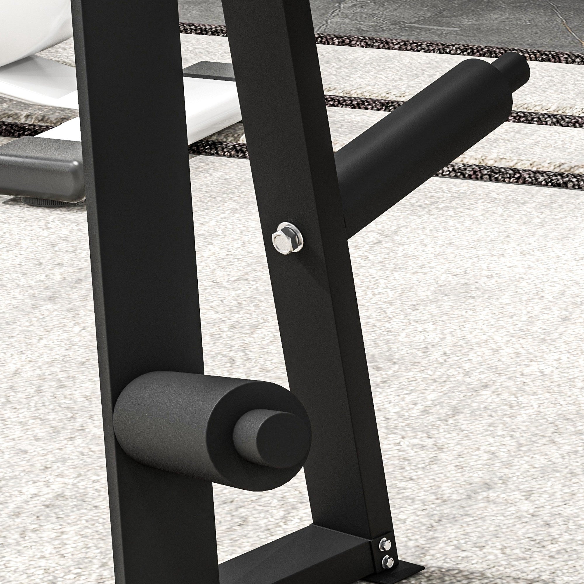 SPORTNOW Weight Plate Stand Barbell Bar Holder Storage Rack Olympic Weight Tree Max. Capacity 300 kg