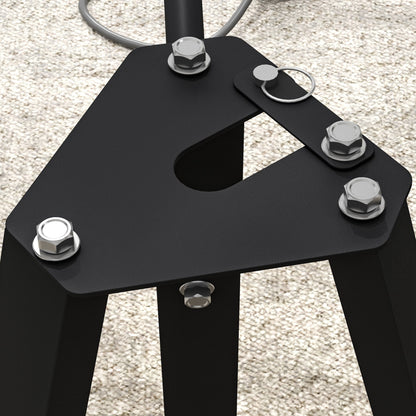 SPORTNOW Weight Plate Stand Barbell Bar Holder Storage Rack Olympic Weight Tree Max. Capacity 300 kg