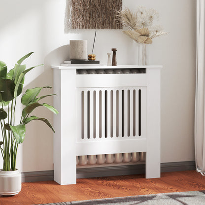 extendable radiator cover radiator cover with shelf, slats, radiator cover radiator cover 78 x 19 x 81 cm White