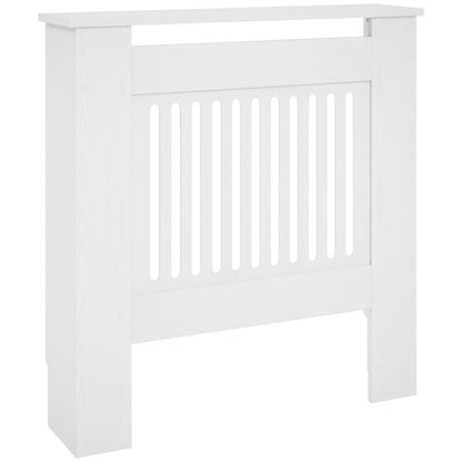 extendable radiator cover radiator cover with shelf, slats, radiator cover radiator cover 78 x 19 x 81 cm White