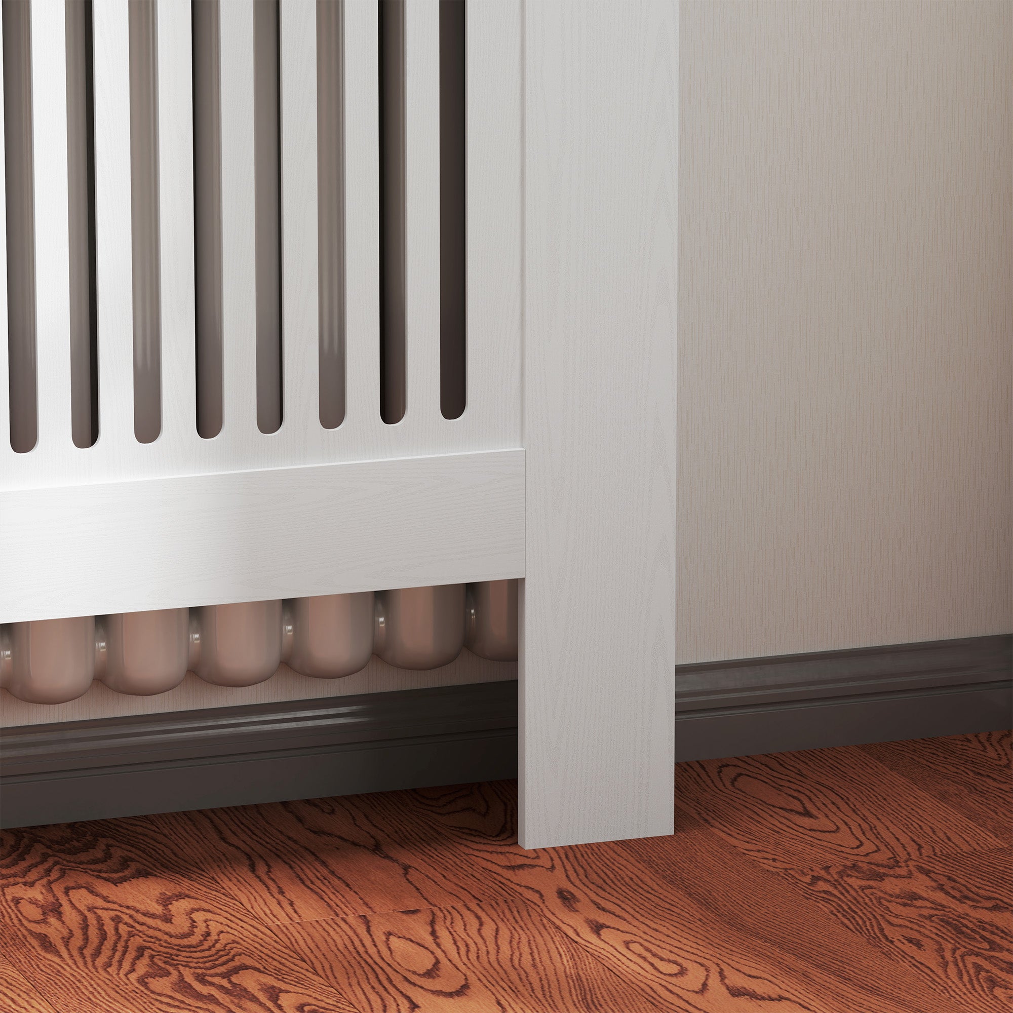 extendable radiator cover radiator cover with shelf, slats, radiator cover radiator cover 78 x 19 x 81 cm White