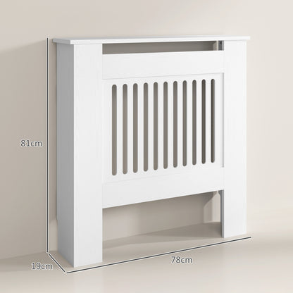 extendable radiator cover radiator cover with shelf, slats, radiator cover radiator cover 78 x 19 x 81 cm White