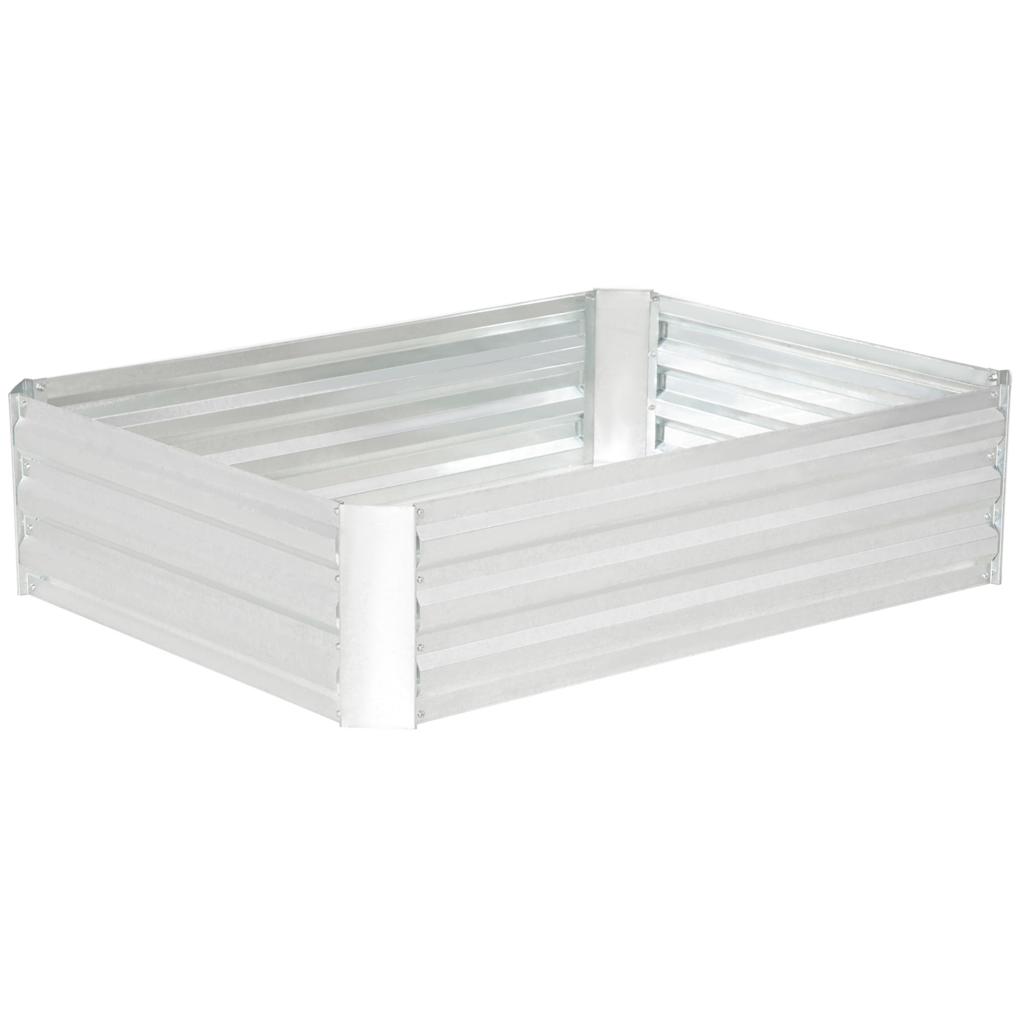 Raised Bed Made of Steel, Planting Bed Greenhouse Garden Bed Flower Box Stackable, Planter Vegetable Bed 120x90x30cm for Garden Balcony, Planter for Flowers, Plants, Vegetables