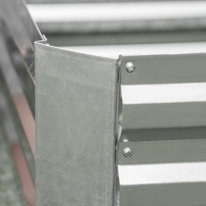 Raised Bed Made of Steel, Planting Bed Greenhouse Garden Bed Flower Box Stackable, Planter Vegetable Bed 120x90x30cm for Garden Balcony, Planter for Flowers, Plants, Vegetables