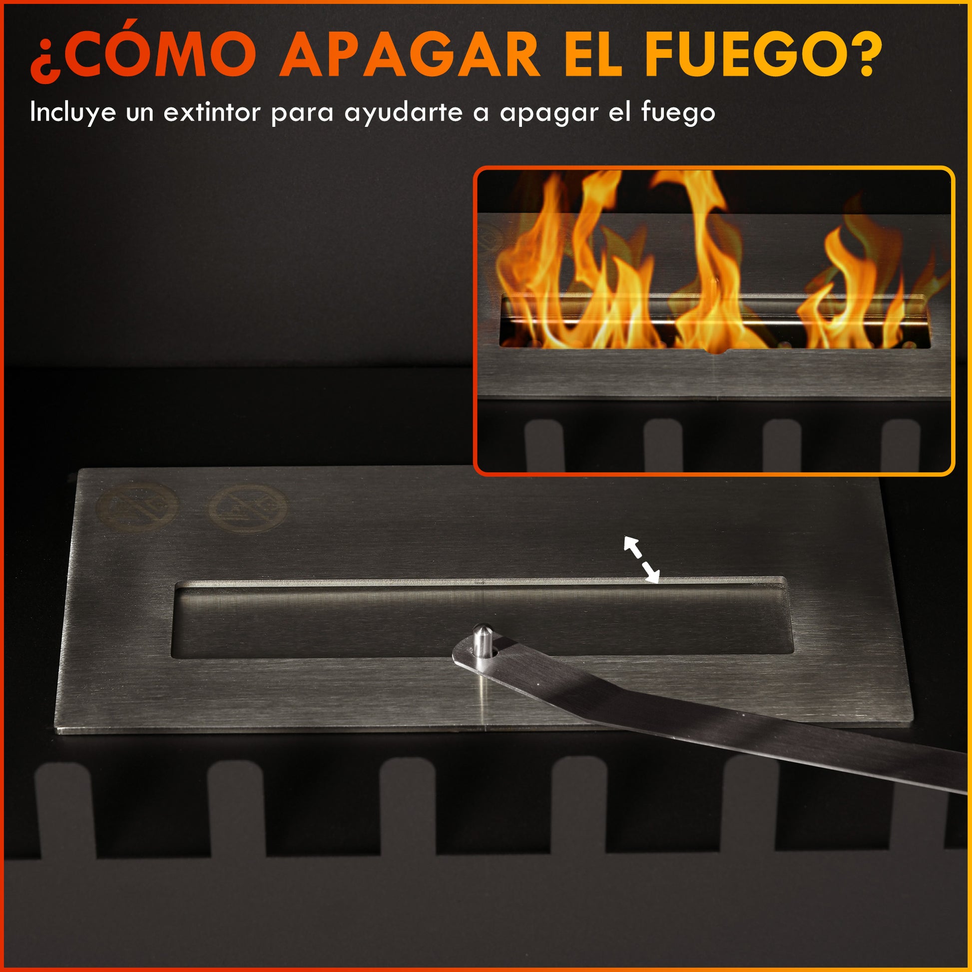 Bioethanol Fireplace Freestanding Bioethanol Stove with 0.9 L Stainless Steel Flame Extinguisher Combustion Time 3H for Indoors 20-25 m² 55x31x55 cm Black