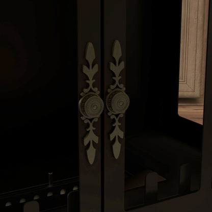 Bioethanol Fireplace Freestanding Bioethanol Stove with 0.9 L Stainless Steel Flame Extinguisher Combustion Time 3H for Indoors 20-25 m² 55x31x55 cm Black