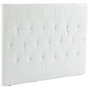 160 cm Bed Headboard Upholstered in PU Leather 2 Ways to Use - Vertical or Wall-Mounted Headboard for Bedroom White