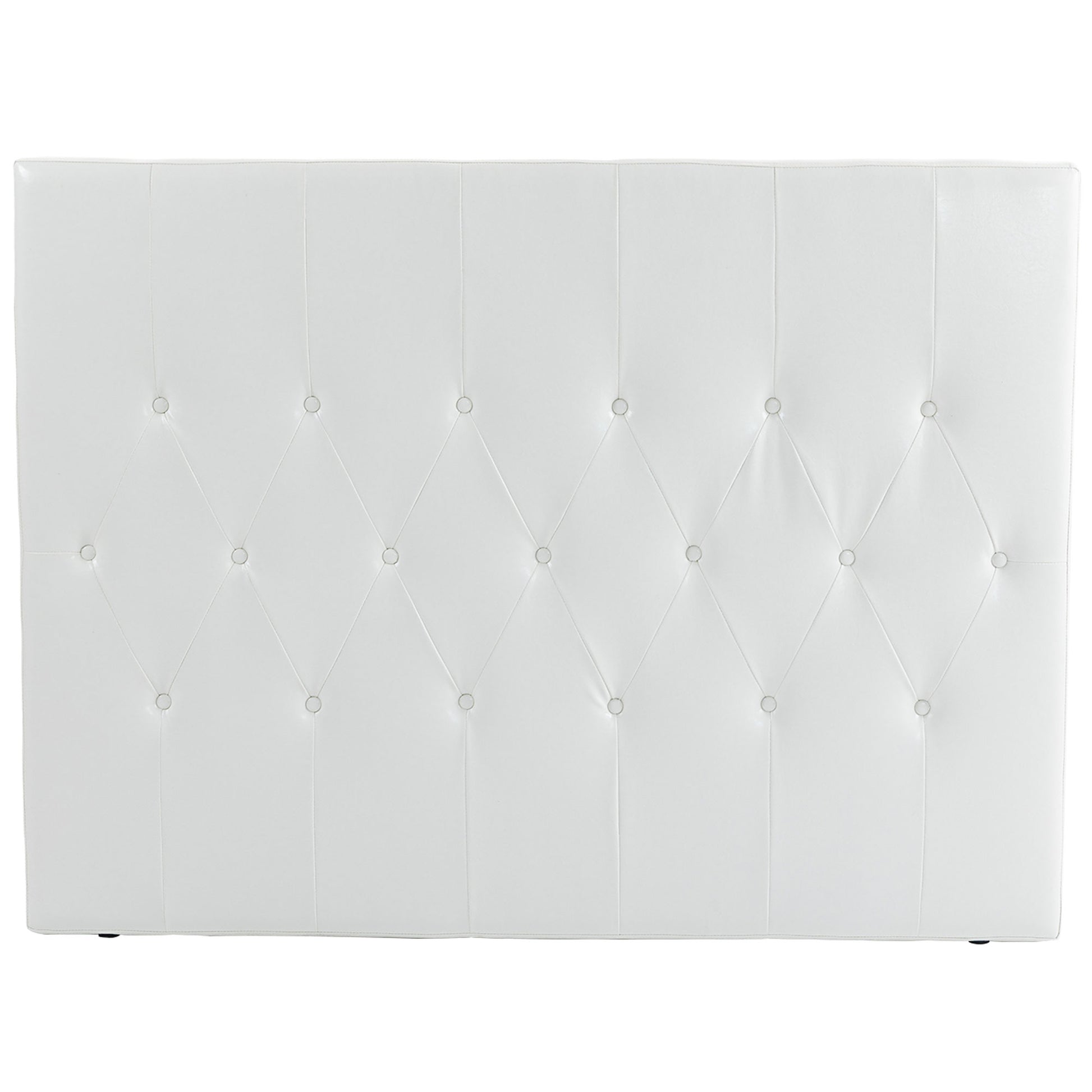 160 cm Bed Headboard Upholstered in PU Leather 2 Ways to Use - Vertical or Wall-Mounted Headboard for Bedroom White