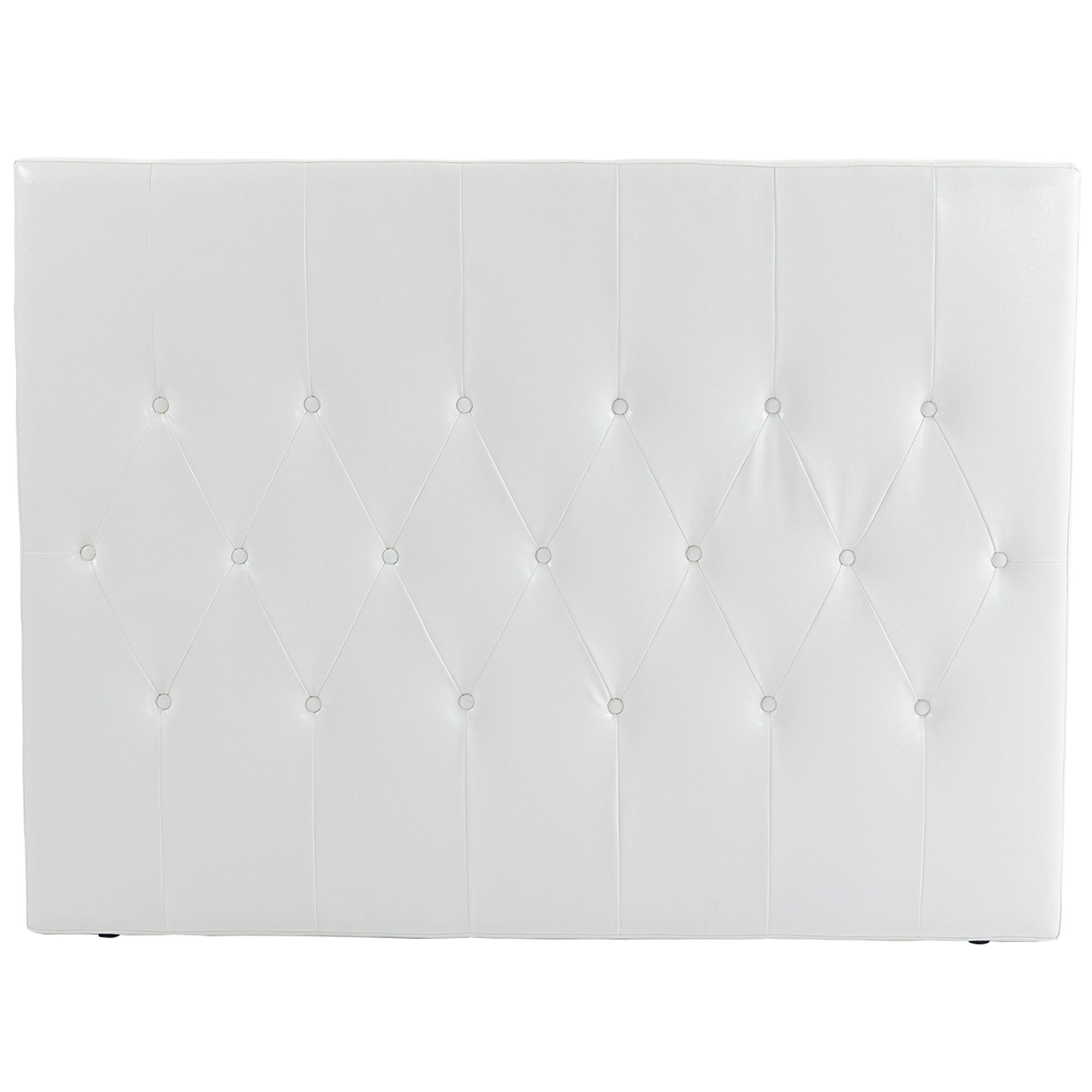 160 cm Bed Headboard Upholstered in PU Leather 2 Ways to Use - Vertical or Wall-Mounted Headboard for Bedroom White