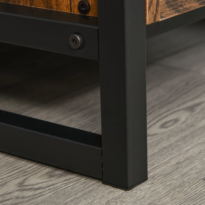 Industrial Design Wine Rack Shelf with 9-Bottle Wine Rack and Integrated Wine Glass Holder Black Metal Old Wood Grain Look