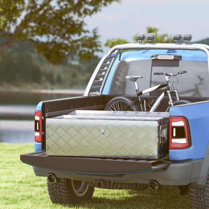 Tool Box 76 x 33 x 25 cm Toolbox Coupling Box Transport Box Aluminum Box Aluminum Case Aluminum Silver