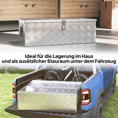 Tool Box 76 x 33 x 25 cm Toolbox Coupling Box Transport Box Aluminum Box Aluminum Case Aluminum Silver