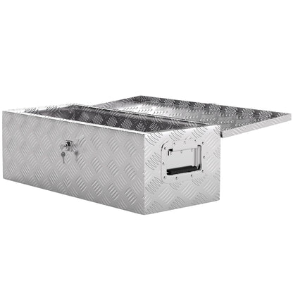 Tool Box 76 x 33 x 25 cm Toolbox Coupling Box Transport Box Aluminum Box Aluminum Case Aluminum Silver