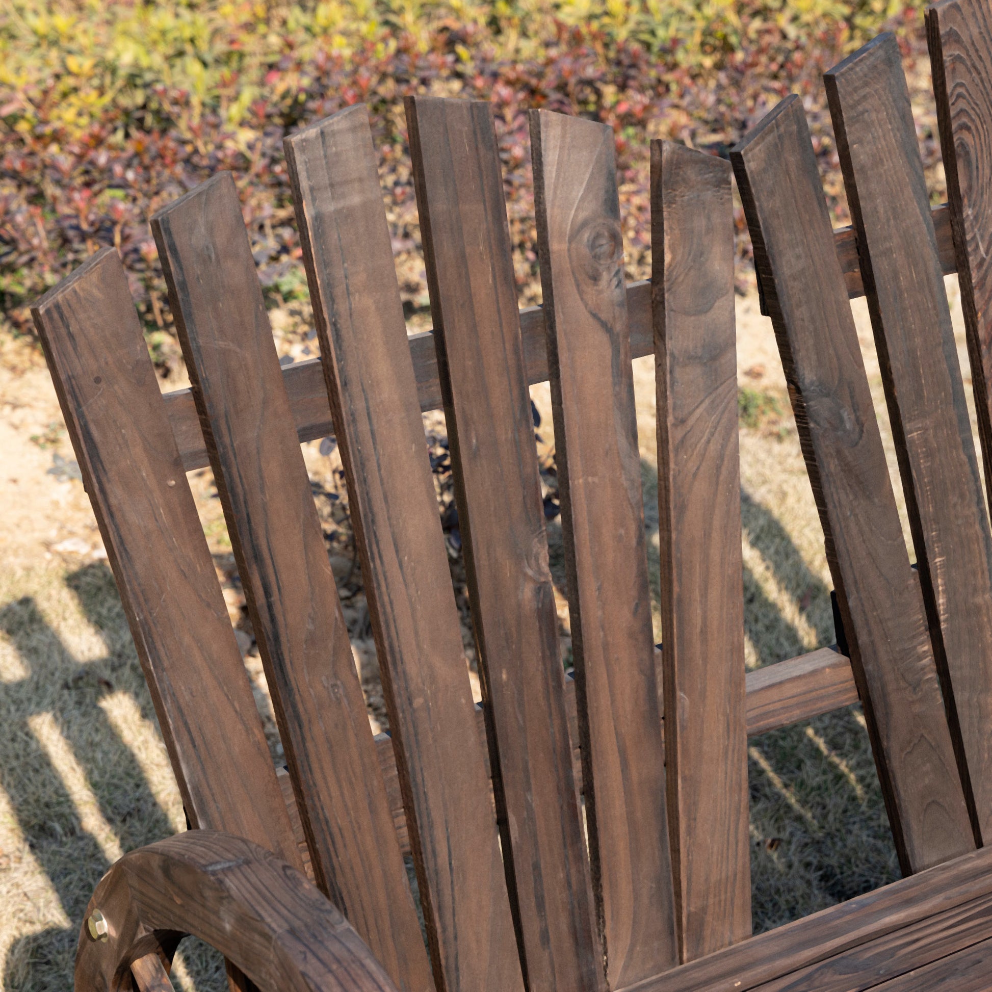 2-Seater Garden Bench Solid Wood, Bench with Armrest, Garden Furniture 250kg Capacity, Rustic Bench for Garden, Terrace, and Other Outdoor Areas, 108 x 66 x 95 cm, Dark Brown