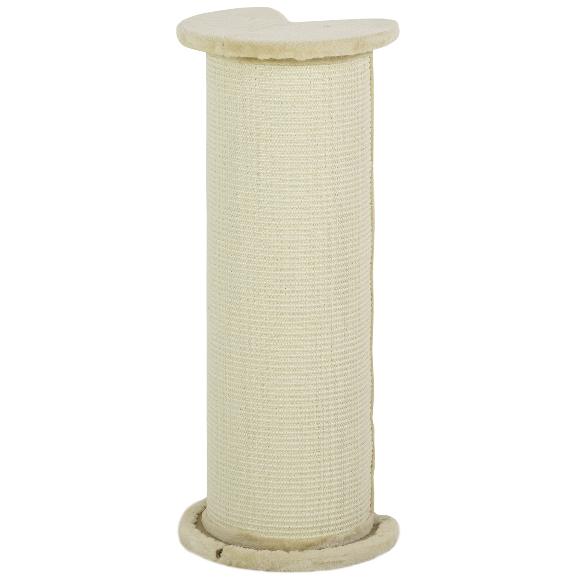 Cat Scratching Post 85cm High Scratching Pole with Sisal Rope, Tilt Protection Cat Scratching Tree for Medium Sized Cats, Cream White